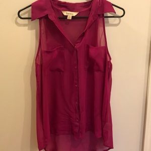 Sheer mock business tank